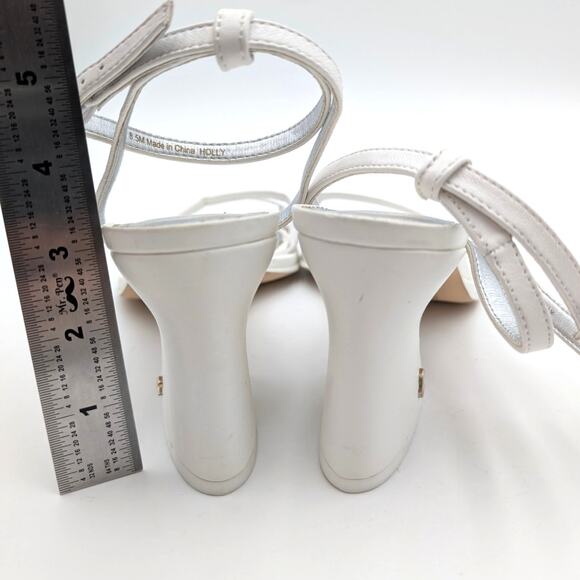 Circus NY by Sam Edelman Holly Ankle Strap Sandal Women's White Size US8.5M EU39 - Picture 4 of 11